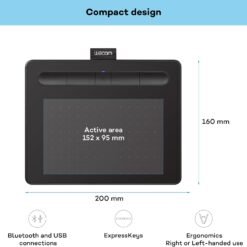 Wacom Intuos S Bluetooth Small CTL-4100WLK-N Graphics Tablet Digitizer 7 inch 4,096 Pressure Points with Pen 10 Wacom Intuos S Bluetooth Small CTL-4100WLK-N Graphics Tablet Digitizer 7 inch 4,096 Pressure Points with Pen - Image 4