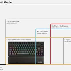 Glorious Extended Gaming Mouse Pad Mat Black with Stitched Edges 11"x36" 11 Glorious Extended Gaming Mouse Pad