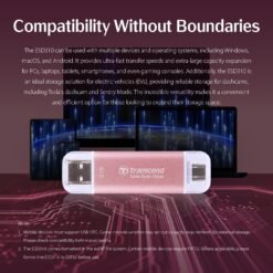 Transcend ESD310 2TB Type-C and USB 3.2 Portable SSD with Dual Connectors and Caps 8 Transcend ESD310 2TB Type-C and USB 3.2 Portable SSD with Dual Connectors and Caps - Image 3