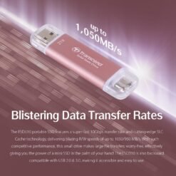 Transcend ESD310 2TB Type-C and USB 3.2 Portable SSD with Dual Connectors and Caps 9 Transcend ESD310 2TB Type-C and USB 3.2 Portable SSD with Dual Connectors and Caps - Image 4