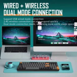 DarkFlash GD110 Wireless Mechanical Keyboard 110 Keys USB Type-C Wired and 2.4 Wireless Red Switches for Gaming Office Keboards - Image 5