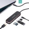 USAMS US-SJ575 6 in1 Type-C Multifunctional HUB with Type-C, HDMI and SD and micro SD Card Reader Support PD 100W 8 USAMS US-SJ575