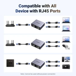 UGREEN Ethernet Splitter 1 to 2 1000Mbps Plug and Play Connect 2 Devices Simultaneously Networking 3FT USB Power Cable RJ45 Internet Ethernet Switch 45311 11 UGREEN Ethernet Splitter 1 to 2 1000Mbps Plug and Play Connect 2 Devices Simultaneously Networking 3FT USB Power Cable RJ45 Internet Ethernet Switch 45311 - Image 5