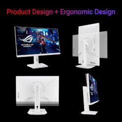 ASUS ROG Strix XG27ACS-W 27inch 180Hz 1ms IPS 2K Type-C Gaming Monitor White 2560x1440 1ms (GTG), Extreme Low Motion Blur Sync, USB Type-C, G-Sync compatible, DisplayWidget Center, tripod socket, HDR 11 ASUS ROG Strix XG27ACS-W 27inch 180Hz 1ms IPS 2K Type-C Gaming Monitor White 2560x1440 1ms (GTG), Extreme Low Motion Blur Sync, USB Type-C, G-Sync compatible, DisplayWidget Center, tripod socket, HDR - Image 5