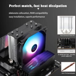 Thermalright Assassin X120 Refined SE ARGB CPU Air Cooler with 4 Heat pipes and TL-C12C-S PWM Fan, Aluminium Heatsink Cover, AGHP Technology, for AMD AM4/AM5/Intel LGA, 1150/1151/1155/1851/1200/1700 (SE ARGB) - Image 3