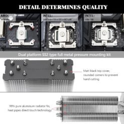 Thermalright Assassin King 120 SE ARGB CPU Air Cooler AK120 SE ARGB with 5 Heatpipes and TL-C12C-S PWM Quiet Fan CPU Cooler with S-FDB Bearing, for AMD AM4/AM5/Intel LGA1700/1150/1151/1200/1851 8 Thermalright Assassin King 120 SE ARGB CPU Air Cooler AK120 SE ARGB with 5 Heatpipes and TL-C12C-S PWM Quiet Fan CPU Cooler with S-FDB Bearing, for AMD AM4/AM5/Intel LGA1700/1150/1151/1200/1851 - Image 3