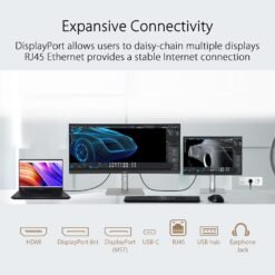 ASUS ProArt Display PA34VCNV 32.1 Inch Curved Professional Monitor IPS, 21:9 3440 x 1440, 3800R Curvature, 100% sRGB / Rec.709, Color Accuracy ΔE < 2, Calman Verified, USB-C Docking PD 96W 8 ASUS ProArt Display PA34VCNV 32.1 Inch Curved Professional Monitor IPS, 21:9 3440 x 1440, 3800R Curvature, 100% sRGB / Rec.709, Color Accuracy ΔE < 2, Calman Verified, USB-C Docking PD 96W - Image 3