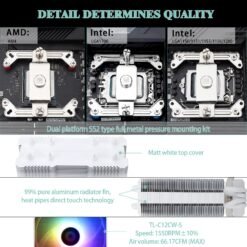 Thermalright Assassin X120 Refined SE White ARGB CPU Air Cooler with 4 Heat pipes and TL-C12C-S PWM Fan, Aluminium Heatsink Cover, AGHP Technology, for AMD AM4/AM5/Intel LGA, 1150/1151/1155/1851/1200/1700 8 Thermalright Assassin X120 Refined SE White ARGB CPU Air Cooler with 4 Heat pipes and TL-C12C-S PWM Fan, Aluminium Heatsink Cover, AGHP Technology, for AMD AM4/AM5/Intel LGA, 1150/1151/1155/1851/1200/1700 - Image 4
