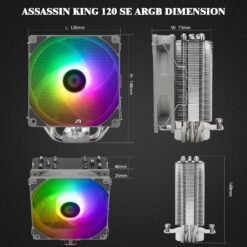 Thermalright Assassin King 120 SE ARGB CPU Air Cooler AK120 SE ARGB with 5 Heatpipes and TL-C12C-S PWM Quiet Fan CPU Cooler with S-FDB Bearing, for AMD AM4/AM5/Intel LGA1700/1150/1151/1200/1851 10 Thermalright Assassin King 120 SE ARGB CPU Air Cooler AK120 SE ARGB with 5 Heatpipes and TL-C12C-S PWM Quiet Fan CPU Cooler with S-FDB Bearing, for AMD AM4/AM5/Intel LGA1700/1150/1151/1200/1851 - Image 5
