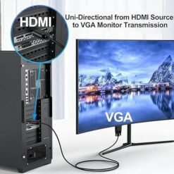 Alternative view of SpeedX HDMI TO VGA Cable 1080p 1.8 Meter Round HDMI to VGA Converter Cable