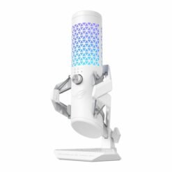 Alternative view of ASUS ROG Carnyx White USB RGB Gaming Microphone192kHz/24-bit, Cardioid, high-Pass Filter, Built-in pop Filter, Metal Shock Mount, one-Touch Mute