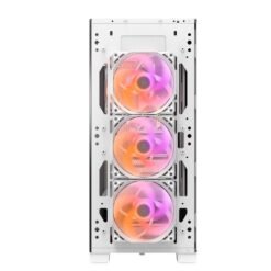 DarkFlash DK361 White ATX PC Case with 4 RGB Fans with Hexagon mesh front panel - Image 5