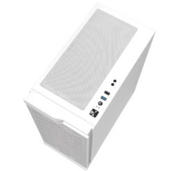 DarkFlash DK361 White ATX PC Case with 4 RGB Fans with Hexagon mesh front panel - Image 4