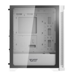 DarkFlash DK361 White ATX PC Case with 4 RGB Fans with Hexagon mesh front panel - Image 3