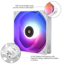 Thermalright TL-E12BW-S V3 120mm ARGB PC Case Fan Quiet 4pin PWM PC Cooling Fan 2000RPM Speed S-FDB Bearing 7 Thermalright TL-E12BW-S V3 120mm ARGB PC Case Fan Quiet 4pin PWM PC Cooling Fan 2000RPM Speed S-FDB Bearing - Image 3