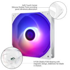 Thermalright TL-C12CW-S X3 CPU Fans 120mm ARGB PC Case Fans 4pin PWM Silent Computer with S-FDB Bearing with up to 1550RPM Cooling Fans - Image 3