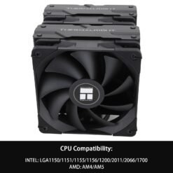 Thermalright Peerless Assassin 120 Black CPU Air Cooler with 6 Heat Pipes and PWM Fan AGHP Technology Support AMD AM4/AM5/Intel LGA 1700/115X/1851/1200/2066/2011 8 Thermalright Peerless Assassin 120 Black CPU Air Cooler with 6 Heat Pipes and PWM Fan AGHP Technology Support AMD AM4/AM5/Intel LGA 1700/115X/1851/1200/2066/2011 - Image 4