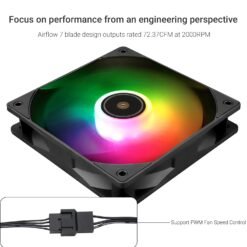 Thermalright TL-E12B-S V3 120mm ARGB PC Case Fan Quiet 4pin PWM PC Cooling Fan 2000RPM Speed S-FDB Bearing 8 Thermalright TL-E12B-S V3 120mm ARGB PC Case Fan Quiet 4pin PWM PC Cooling Fan 2000RPM Speed S-FDB Bearing - Image 4