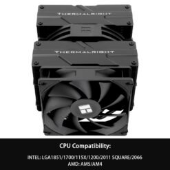 Alternative view of Thermalright Peerless Assassin 140 Black CPU Air Cooler with 6 Heat Pipes Heatsink Dual Towers Cooler, Dual PWM Fans with 1500RPM Speed Support Intel 1700/1851/1150/1151/1200;AM4/AM5