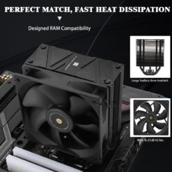 Thermalright Assassin Spirit 120 EVO Dark CPU Air Cooler,1850RPM Speed,4 Heat Pipes, 120mm PWM Quiet Fan CPU Cooler with S-FDB Bearing - Image 3