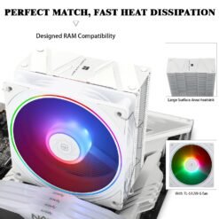 Thermalright Assassin Spirit 120 EVO White ARGB CPU Air Cooler with 120mm PWM Quiet ARGB Fan, AGHP 4th Technology - Image 4