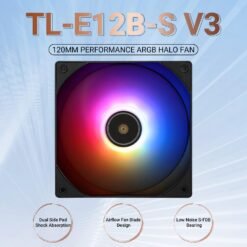 Thermalright TL-E12B-S V3 120mm ARGB PC Case Fan Quiet 4pin PWM PC Cooling Fan 2000RPM Speed S-FDB Bearing 9 Thermalright TL-E12B-S V3