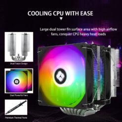Thermalright Phantom Spirit 120 SE ARGB CPU Air Cooler with 7 Heat Pipes CPU Cooler and Dual 120mm TL-C12B-S V2 PWM Fan, AGHP 4.0 Technology Support AMD AM4 AM5/Intel 1700/1150/1151/1200 7 Thermalright Phantom Spirit 120 SE ARGB CPU Air Cooler with 7 Heat Pipes CPU Cooler and Dual 120mm TL-C12B-S V2 PWM Fan, AGHP 4.0 Technology Support AMD AM4 AM5/Intel 1700/1150/1151/1200 - Image 3