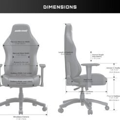 Alternative view of Anda Seat Luna Large Gaming Chair Black Fabric for Adults Ergonomic Reclining Video Game Chairs, PVC Leather Heavy Duty Neck & Back Lumbar Support