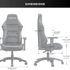 Alternative view of Anda Seat Luna Large Gaming Chair Black Fabric for Adults Ergonomic Reclining Video Game Chairs, PVC Leather Heavy Duty Neck & Back Lumbar Support