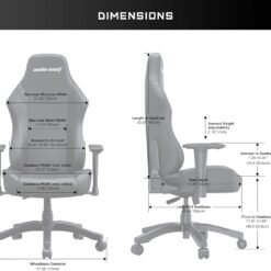 Alternative view of Anda Seat Luna Large Gaming Chair Black and Blue for Adults Ergonomic Reclining Video Game Chairs, PVC Leather Heavy Duty Neck & Back Lumbar Support