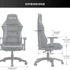 Alternative view of Anda Seat Luna Large Gaming Chair Black and Blue for Adults Ergonomic Reclining Video Game Chairs, PVC Leather Heavy Duty Neck & Back Lumbar Support