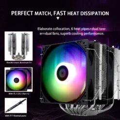 Thermalright Peerless Assassin 120 SE ARGB CPU Air Cooler with 6 Heat Pipes and Dual TL-C12C-S PWM Fan, Aluminium Heatsink Cover, AGHP Technology Support AMD AM4/AM5/Intel, LGA1700/115X/1155/1200/1851 7 Thermalright Peerless Assassin 120 SE ARGB CPU Air Cooler with 6 Heat Pipes and Dual TL-C12C-S PWM Fan, Aluminium Heatsink Cover, AGHP Technology Support AMD AM4/AM5/Intel, LGA1700/115X/1155/1200/1851 - Image 3