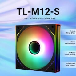 Alternative view of Thermalright TL-M12-S 120mm ARGB PC Case Fan with 1500RPM Quiet 4pin PWM PC Fan, for S-FDB Bearing with Infinite Mirrors on Both Sides