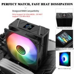 Thermalright Assassin Spirit 120 Vision ARGB Black CPU Air Cooler with IPS LCD Display 1.54 inch 240 * 240 Resolution Editable for Intel lga1851/1700/115X,AM4/AM5 - Image 3