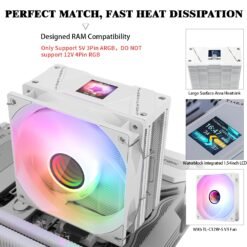 Thermalright Assassin Spirit 120 Vision ARGB White CPU Air Cooler with IPS LCD Display 1.54 inch 240 * 240 Resolution Editable for Intel lga1851/1700/115X,AM4/AM5 - Image 3