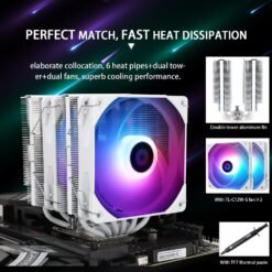 Thermalright Peerless Assassin 120 White ARGB CPU Air Cooler with 6 Heat Pipes and PWM Fan AGHP Technology Support AMD AM4/AM5/Intel LGA 1700/115X/1200/2011/1851 8 Thermalright Peerless Assassin 120 White ARGB CPU Air Cooler with 6 Heat Pipes and PWM Fan AGHP Technology Support AMD AM4/AM5/Intel LGA 1700/115X/1200/2011/1851 - Image 4