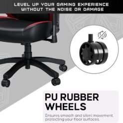 Anda Seat Luna Large Gaming Chair Black and Red for Adults Ergonomic Reclining Video Game Chairs, PVC Leather Heavy Duty Neck & Back Lumbar Support 10 Anda Seat Luna Large Gaming Chair Black and Red for Adults Ergonomic Reclining Video Game Chairs, PVC Leather Heavy Duty Neck & Back Lumbar Support - Image 4