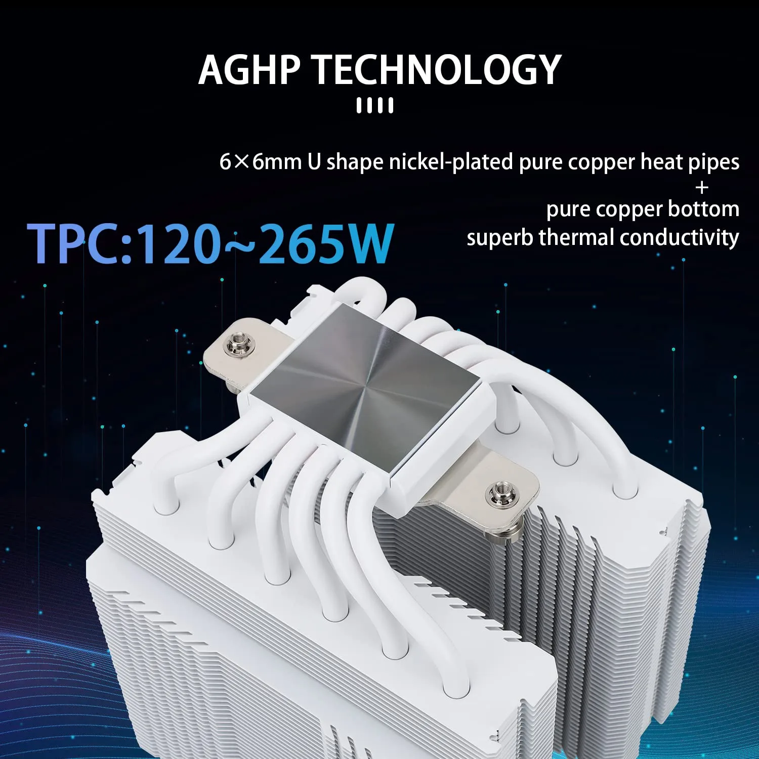 Thermalright Peerless Assassin 120 SE White ARGB CPU Air Cooler with 6 Heat Pipes and Dual TL-C12C-S PWM Fan, Aluminum Heatsink Cover, AGHP Technology Support AMD AM4/AM5/Intel, LGA1700/115X/1155/1200/1851 4 Thermalright Peerless Assassin 120 SE White ARGB CPU Air Cooler with 6 Heat Pipes and Dual TL-C12C-S PWM Fan, Aluminum Heatsink Cover, AGHP Technology Support AMD AM4/AM5/Intel, LGA1700/115X/1155/1200/1851 - Image 4