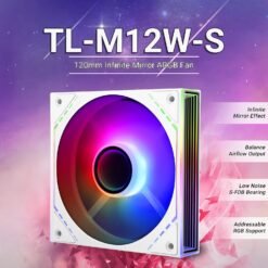 Thermalright TL-M12W-S 120mm ARGB PC Case Fan with 1500RPM Quiet 4pin PWM PC Fan, for S-FDB Bearing with Infinite Mirrors on Both Sides 11 Thermalright TL-M12W-S