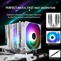 Thermalright Peerless Assassin 120 SE White ARGB CPU Air Cooler with 6 Heat Pipes and Dual TL-C12C-S PWM Fan, Aluminum Heatsink Cover, AGHP Technology Support AMD AM4/AM5/Intel, LGA1700/115X/1155/1200/1851 7 Thermalright Peerless Assassin 120 SE White ARGB CPU Air Cooler with 6 Heat Pipes and Dual TL-C12C-S PWM Fan, Aluminum Heatsink Cover, AGHP Technology Support AMD AM4/AM5/Intel, LGA1700/115X/1155/1200/1851 - Image 3