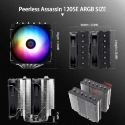 Thermalright Peerless Assassin 120 SE ARGB CPU Air Cooler with 6 Heat Pipes and Dual TL-C12C-S PWM Fan, Aluminium Heatsink Cover, AGHP Technology Support AMD AM4/AM5/Intel, LGA1700/115X/1155/1200/1851 9 Thermalright Peerless Assassin 120 SE ARGB