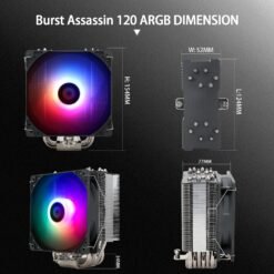 Alternative view of Thermalright Burst Assassin 120 ARGB CPU Air Cooler with 6 Heat Pipes and PWM Quiet Fan CPU Cooler Support AM4 /AM5/Intel lga1700/1851/1150/1151/1200