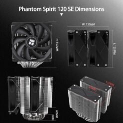 Alternative view of Thermalright Phantom Spirit 120 CPU Air Cooler with 7 Heat Pipes CPU Cooler and Dual 120mm TL-C12B V2 PWM Fan, AGHP 4.0 Technology Support AMD AM4 AM5/Intel 1700/115X/1851/1200/2011