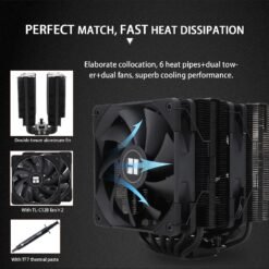 Thermalright Peerless Assassin 120 Black CPU Air Cooler with 6 Heat Pipes and PWM Fan AGHP Technology Support AMD AM4/AM5/Intel LGA 1700/115X/1851/1200/2066/2011 7 Thermalright Peerless Assassin 120 Black CPU Air Cooler with 6 Heat Pipes and PWM Fan AGHP Technology Support AMD AM4/AM5/Intel LGA 1700/115X/1851/1200/2066/2011 - Image 3