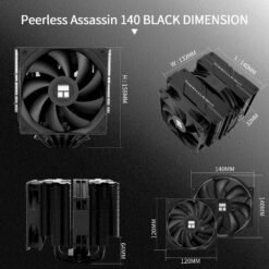 Thermalright Peerless Assassin 140 Black CPU Air Cooler with 6 Heat Pipes Heatsink Dual Towers Cooler, Dual PWM Fans with 1500RPM Speed Support Intel 1700/1851/1150/1151/1200;AM4/AM5 9 Thermalright Peerless Assassin 140 Black