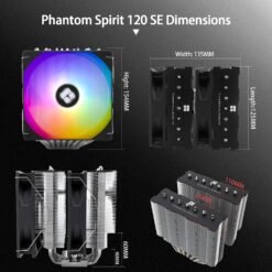 Alternative view of Thermalright Phantom Spirit 120 SE ARGB CPU Air Cooler with 7 Heat Pipes CPU Cooler and Dual 120mm TL-C12B-S V2 PWM Fan, AGHP 4.0 Technology Support AMD AM4 AM5/Intel 1700/1150/1151/1200