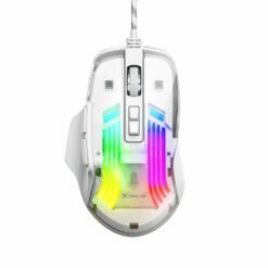 Alternative view of Xtrike me GM-319 Wired RGB Gaming Mouse White 6400Dpi Transparent Shell