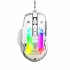 Alternative view of Xtrike me GM-319 Wired RGB Gaming Mouse White 6400Dpi Transparent Shell