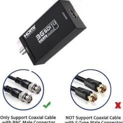 Alternative view of SDI to HDMI Converter 3G/HD-SDI to HDMI Audio Video Adapter Full HD 1080P for Camera CCTV Showing on HDMI Display