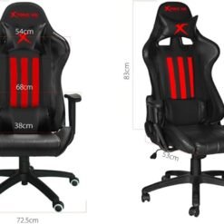 Xtrike Me GC-905 Ergonomic Adjustable Gaming Chair with Arm Rest, Headrest and Lumbar Support Black - Image 5